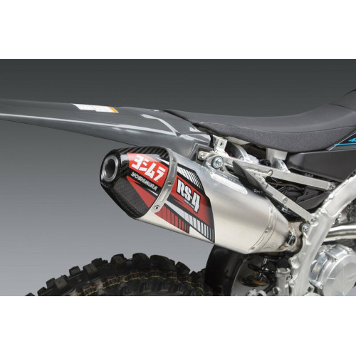Linea completa escape Yoshimura Signature RS-4, acero inox, Silencioso de aluminio, Yamaha YZ450F