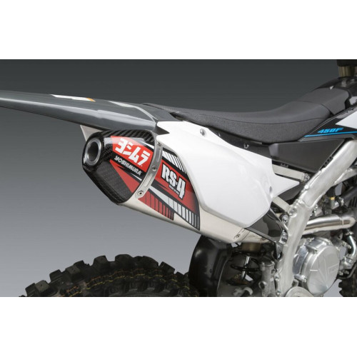 Linea completa escape Yoshimura Signature RS-4, acero inox, Silencioso de aluminio, Yamaha YZ450F