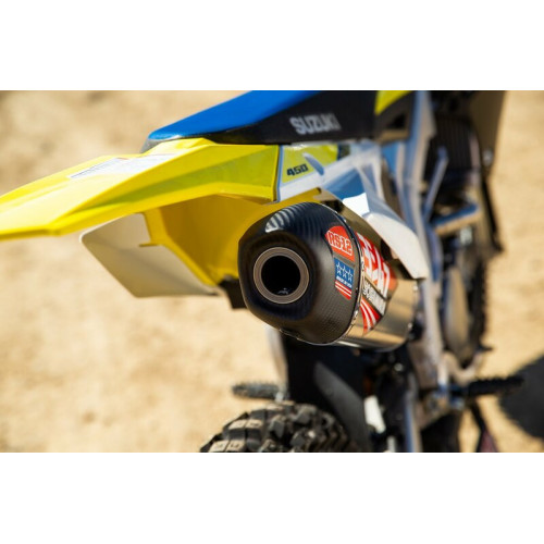 Linea completa escape Yoshimura RS-12 Signature inox/silencioso alu/tapa carbono Suzuki RM-Z450