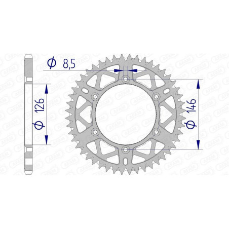 Corona AFAM aluminio ultraligera autolimpiable 15203 - Paso 520