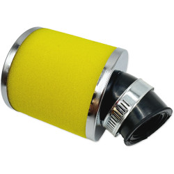 Filtro de aire V PARTS espuma 80x80mm Ø28/35mm inclinado 45° - Amarillo