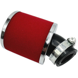 Filtro de aire V PARTS espuma 80x80mm Ø28/35mm inclinado 45° - Rojo