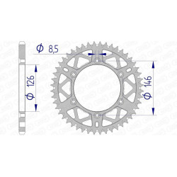 Corona AFAM aluminio ultraligera autolimpiable 15203 - Paso 520
