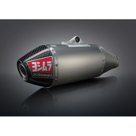 Linea completa escape Yoshimura Signature RS-4, inox, Silencioso aluminio y tapa carbon, YZ450F