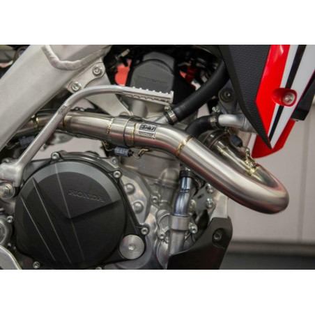 Linea completa escape Yoshimura Signature RS-9T, titanio, con tapa fibra de carbono, Honda CRF450R/RX
