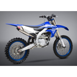 Linea completa escape Yoshimura Signature RS-4, acero inox, Silencioso aluminio, Yamaha YZ450F