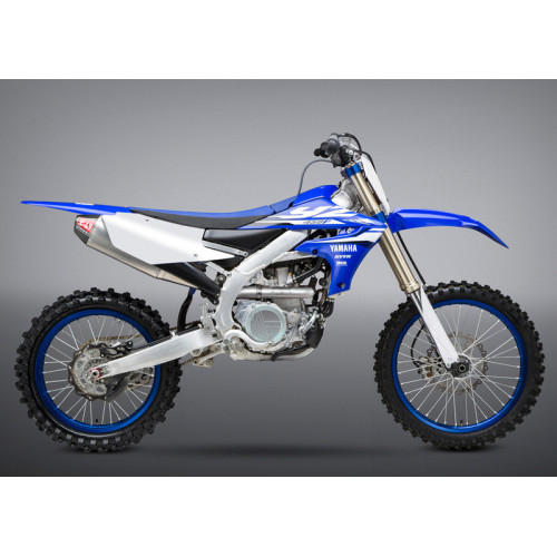 Linea completa escape Yoshimura Signature RS-4, acero inox, Silencioso aluminio, Yamaha YZ450F