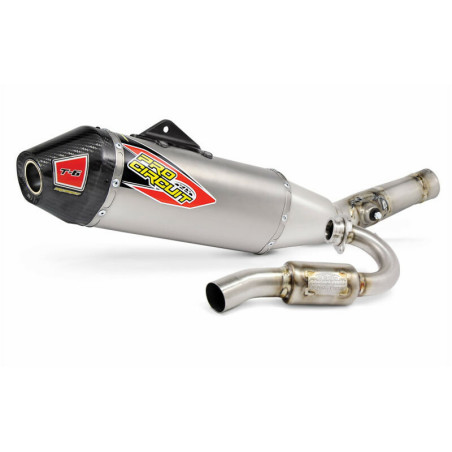 Linea completa escape Pro Circuit T-6 KTM SX-F250: acero inox, Silencioso de titanio