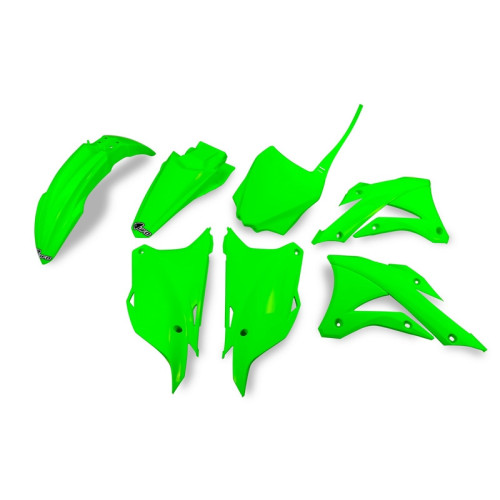 Kit plástica UFO verde fluor Kawasaki KX85