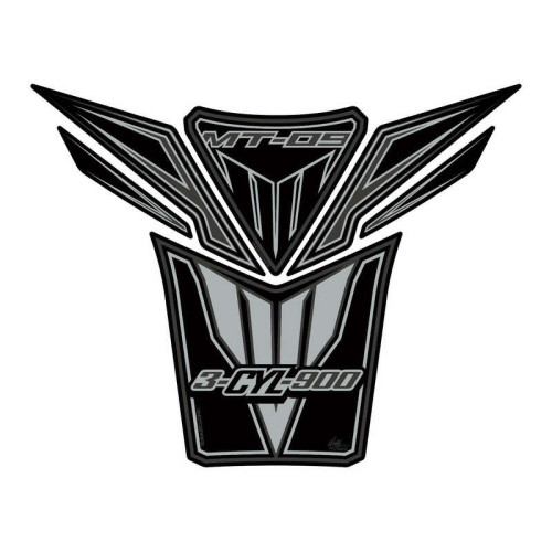 Protector de depósito Motografix YAMAHA MT-09 6 pcs negro/plata