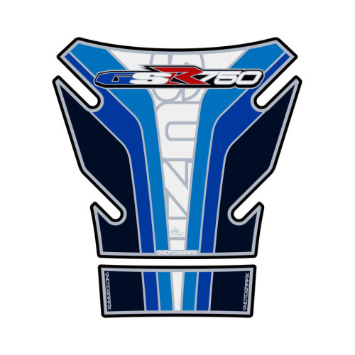 Protector de depÃ³sito Motografix SUZUKI GSR750 2 pcs blanco/azul
