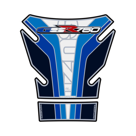 Protector de depÃ³sito Motografix SUZUKI GSR750 2 pcs blanco/azul