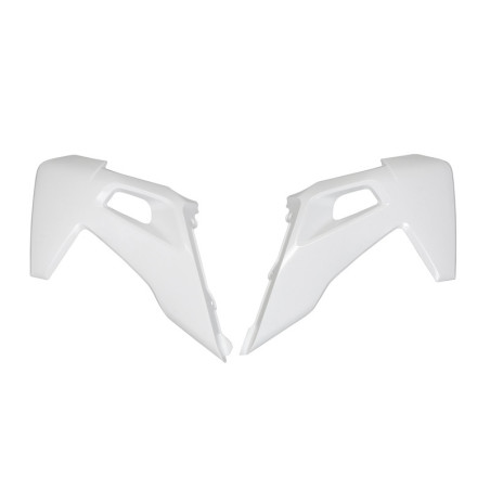 Plásticos laterales de radiador UFO blanco Husqvarna FC/TC