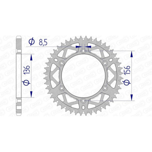 Corona AFAM aluminio ultraligera autolimpiable 15206 - Paso 520