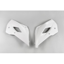 Plásticos laterales de radiador UFO blanco Husqvarna TC85