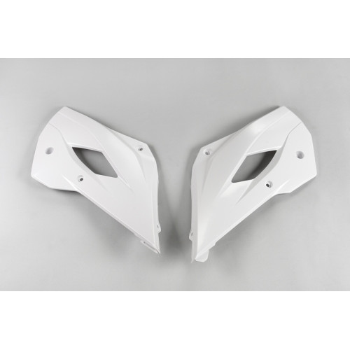 Plásticos laterales de radiador UFO blanco Husqvarna TC85