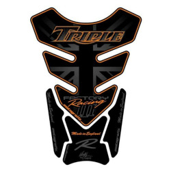 Protector de depósito Motografix TRIUMPH Triple negro/naranja 4 pcs