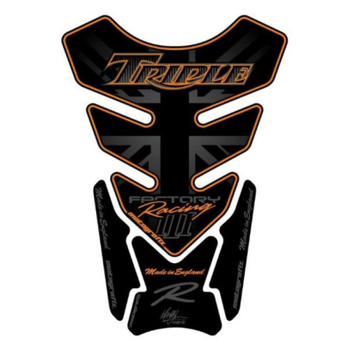 Protector de depósito Motografix TRIUMPH Triple negro/naranja 4 pcs
