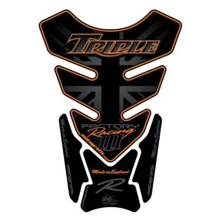 Protector de depósito Motografix TRIUMPH Triple negro/naranja 4 pcs