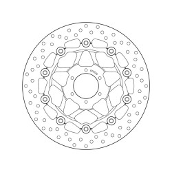 Disco de freno BREMBO Serie Oro redondo flotante 2