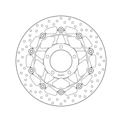 Disco de freno BREMBO Serie Oro redondo flotante 2