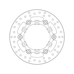 Disco de freno BREMBO Serie Oro redondo flotante 2