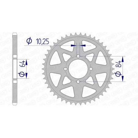 Corona AFAM aluminio 15310 - Paso 520