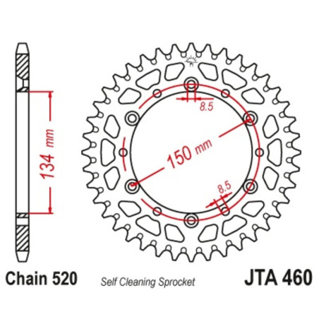 Kit de cadena JT 520HDS 13/50 Super-Reforzado - corona ultraligero autolimpiable