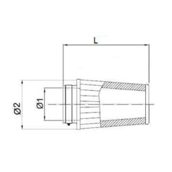 Filtro de aire BMC universal cónico Ø32mm x 63mm 2