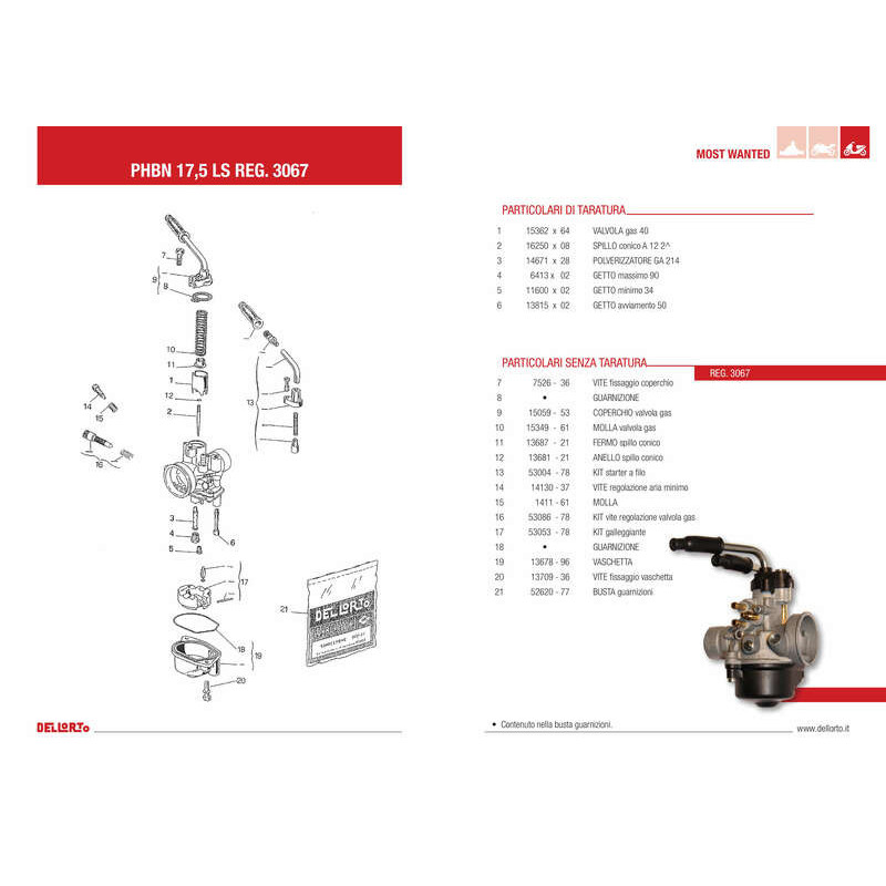 Carburador DELLORTO 17,5 PHBN