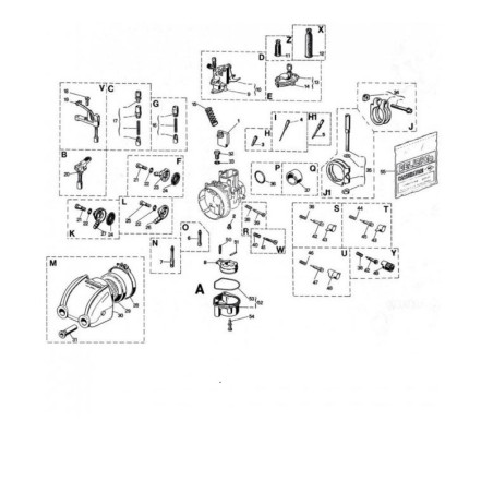 Carburador DELLORTO SHBC 19,19E - starter con cable