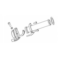 Acelerador con maneta Domino Piaggio 124mm 3745.03