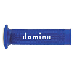 Puños racing DOMINO 126mm azul/blanco A01041C4648