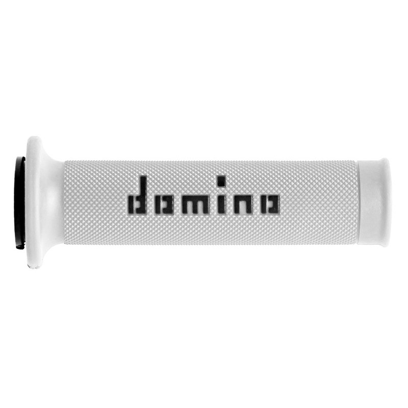 Puños racing DOMINO 126mm blanco/negro A01041C4046