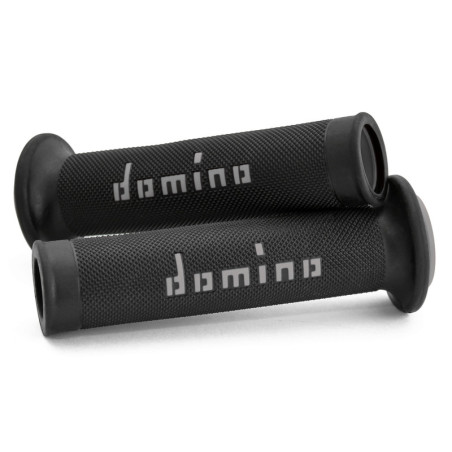 Puños racing DOMINO 126mm negro/gris A01041C5240