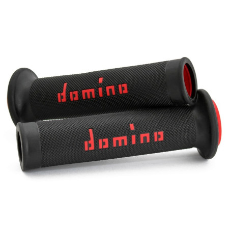 Puños racing DOMINO 126mm negro/rojo A01041C4240