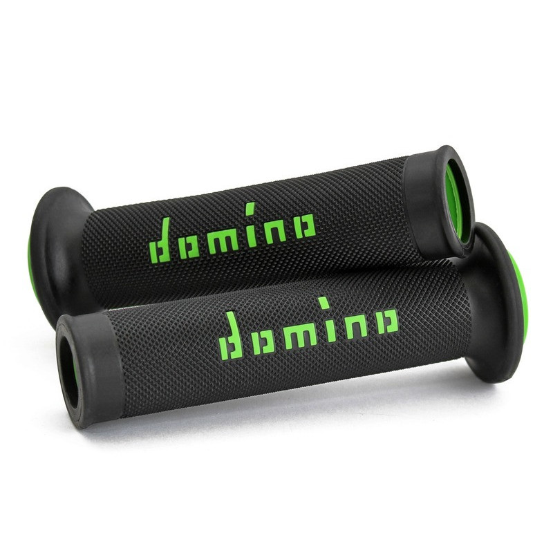 Puños racing 126mm negro/verde A01041C4440