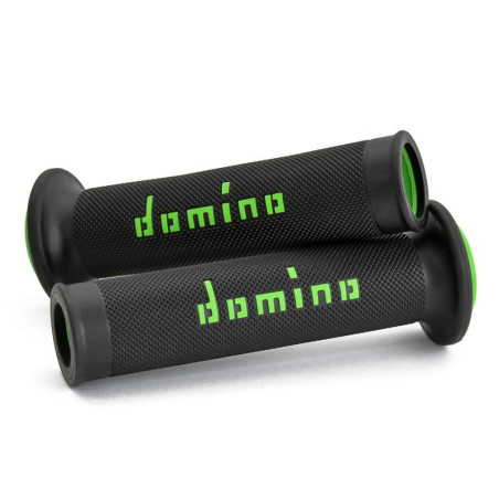 Puños racing 126mm negro/verde A01041C4440