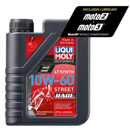 Aceite de motor LIQUI MOLY Sintético 4T 10W-60 Street Race - Botella 1L