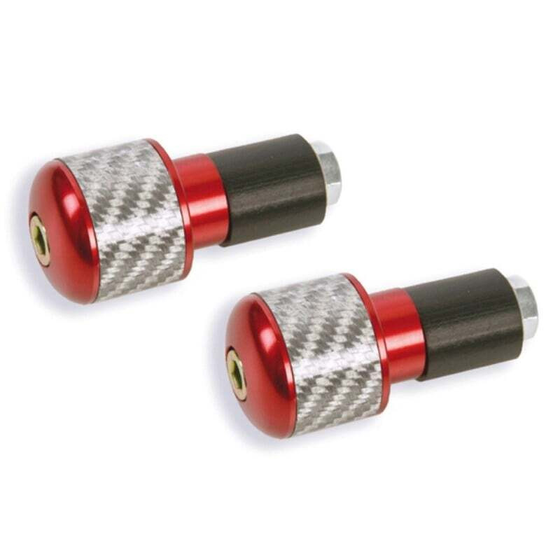 Contrapesos de manillar V PARTS Aluminio Ø13,5mm Rojo / Carbono