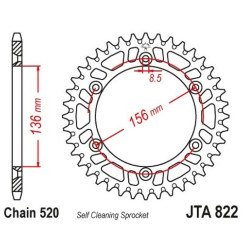 Kit de cadena JT 520X1R 13/48 Reforzado - corona ultraligero autolimpiable