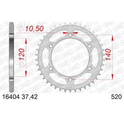 Corona AFAM acero estándar 16404 - Paso 520