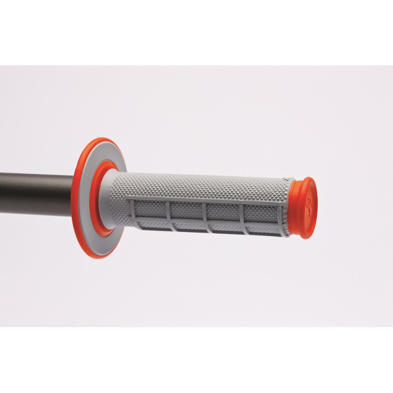 Puños Renthal Dual MX medio cuadradillo blando naranja G155