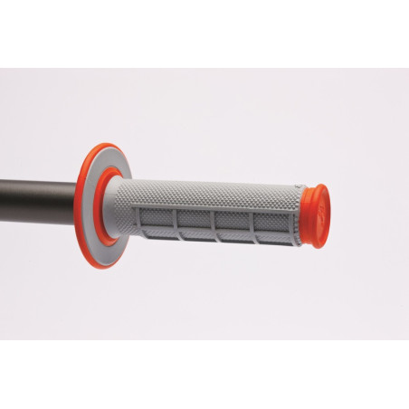 Puños Renthal Dual MX medio cuadradillo blando naranja G155