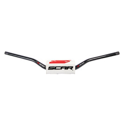 Manillar SCAR O² RC Ø28,6mm -Negro / Protector blanco