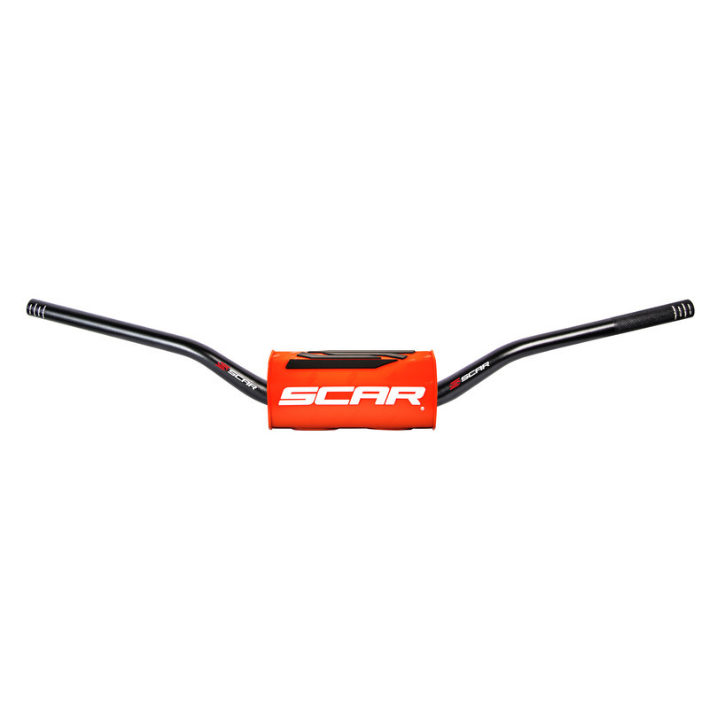 Manillar SCAR O² RC Ø28,6mm -Negro / Protector naranja