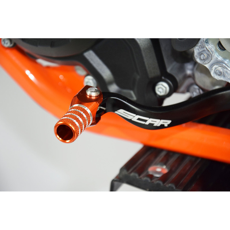 Pedal de cambio SCAR - Negro / Puntera naranja