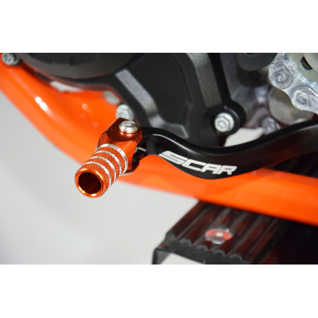 Pedal de cambio SCAR - Negro / Puntera naranja