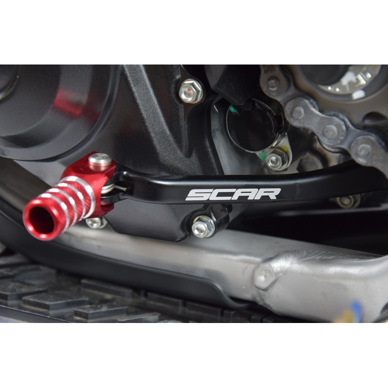 Pedal de cambio SCAR - Negro / Puntera roja