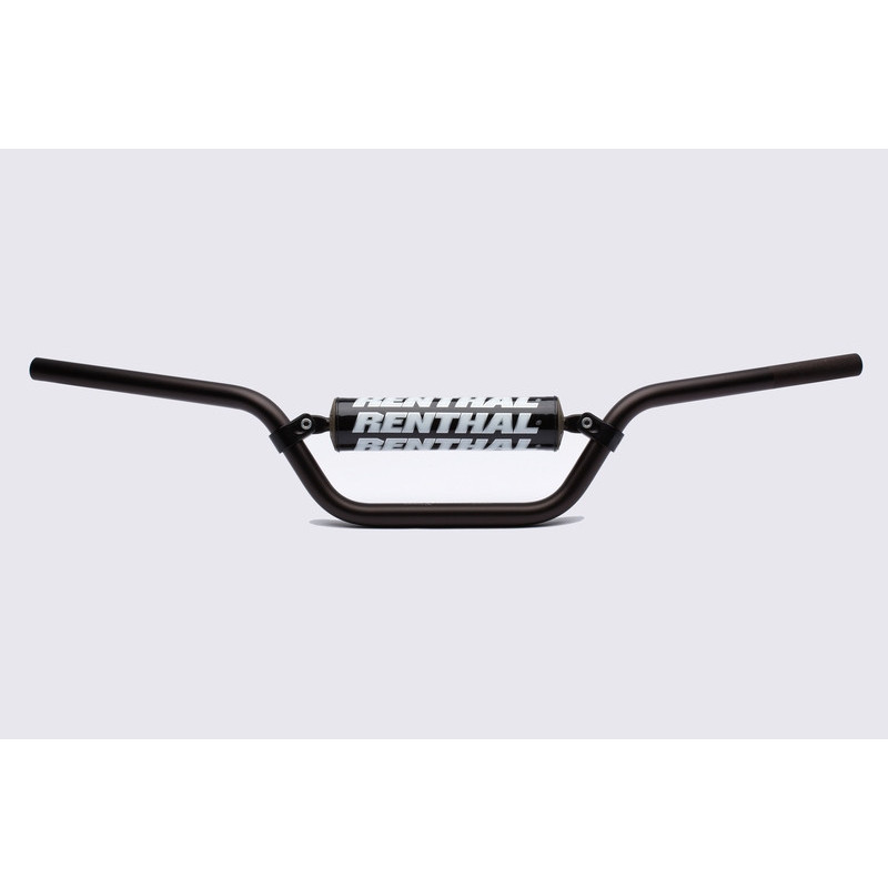 Manillar Renthal quad medio negro con protector negro 677-01-BK-03-219